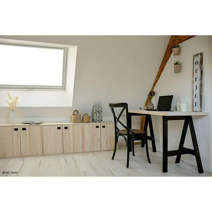 Astigarraga Dinamic Schrank - L x B x H: 33 x 70,8 x 53,5 cm, Kiefernholz - Rechte Seitenansicht