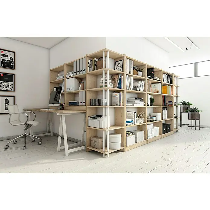 Astigarraga Holzregal Gala - L x B x H: 80 x 25 x 118,2 cm, Holz - Rechte Seitenansicht
