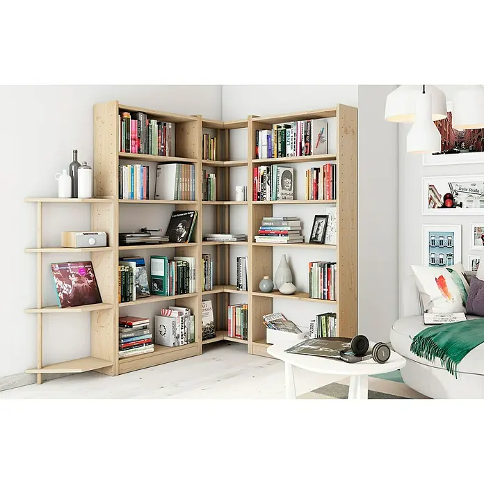 Astigarraga Holzregal Gala - L x B x H: 80 x 25 x 118,2 cm, Holz - Rechte Seitenansicht