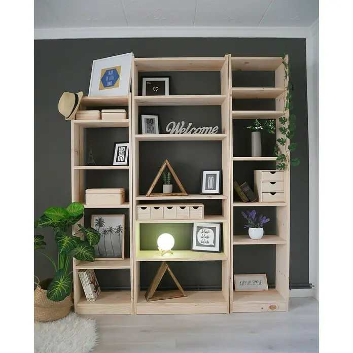 Astigarraga Holzregal Gala - L x B x H: 80 x 25 x 118,2 cm, Holz - Vorderansicht