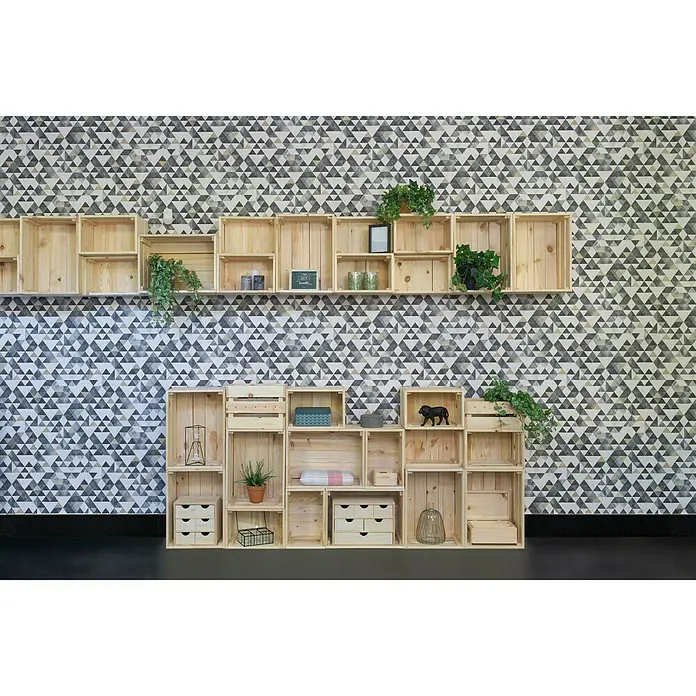 Astigarraga Home Box Holzkiste - L x B x H: 18 x 38,4 x 25,6 cm, Kiefernholz - Vorderansicht
