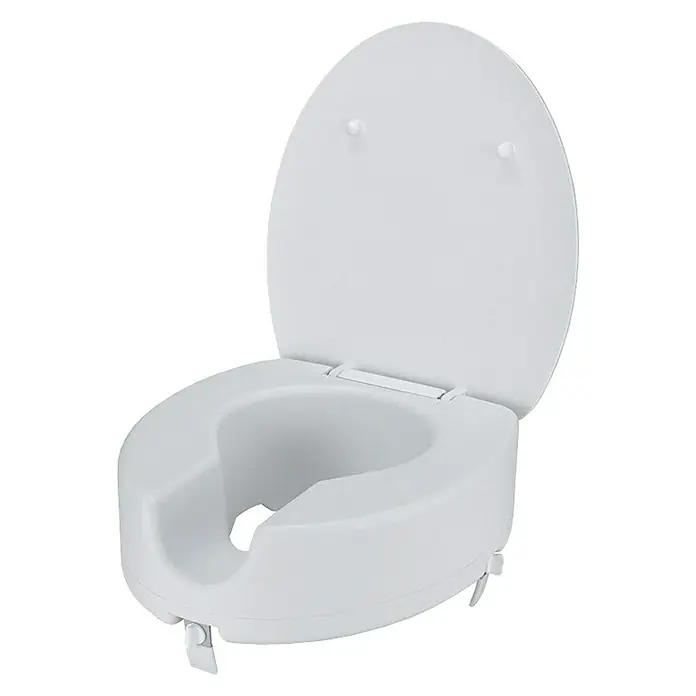 careosan WC-Sitzerhöhung - 10 cm erhöht, Kunststoff, Weiß - Vorderansicht