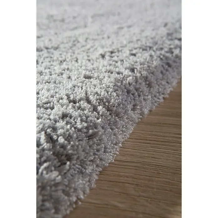 Hochflorteppich San Remo - Silber, 200 x 140 cm, 100 % Polyester (Flor) - Detailaufnahme