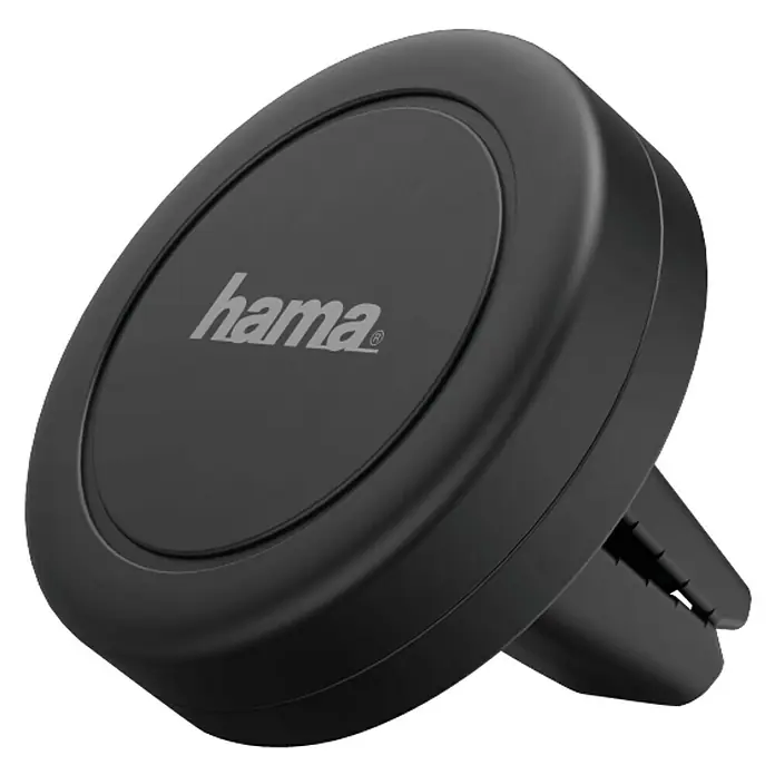 Hama Automobilski držač za pametni telefon Magnet Vent - Crne boje, 4,5 x 4,5 cm - Pogled sprijeda