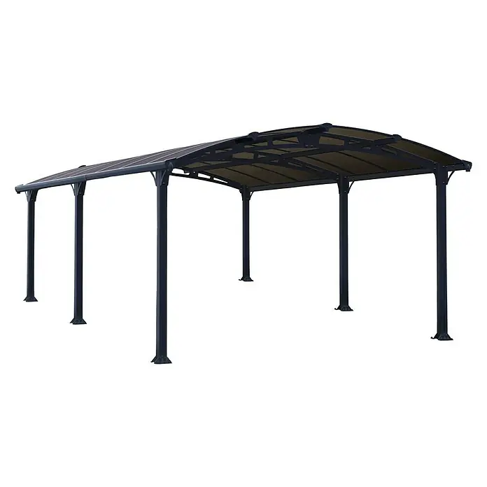 Palram – Canopia Carport Arcadia 5000 - L x B: 502 x 362 cm, Einfahrtshöhe: 1,95 m - Vorderansicht
