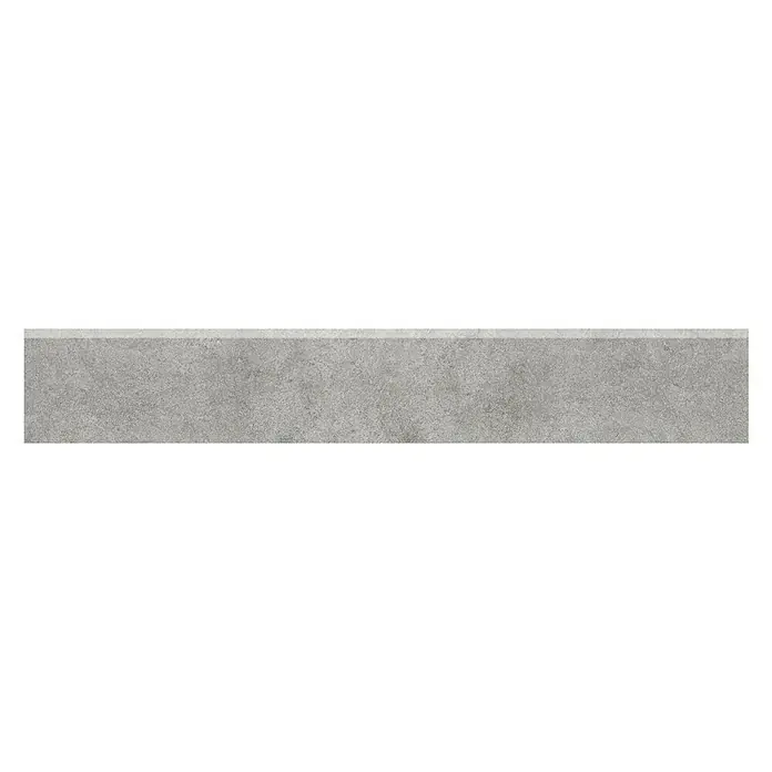 Sockelfliese Rügen - 9,5 x 60 cm, Grau, Matt - Vorderansicht