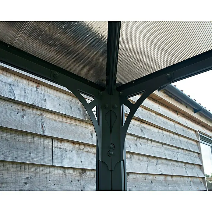 Palram – Canopia Pavillon Monaco - 4,5 x 3,9 x 2,9 m, Anthrazit - Detailaufnahme