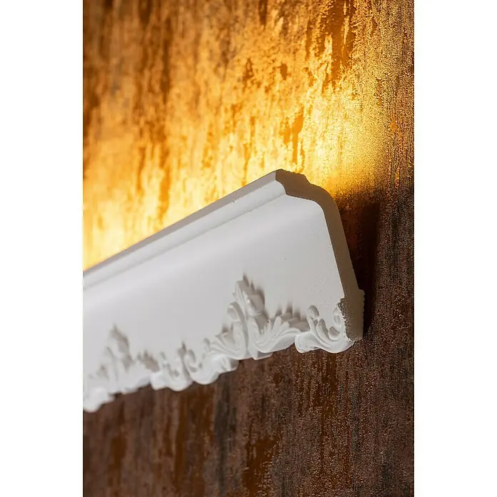 Zierprofil Prestige Victoria-F - 200 x 6,5 x 10 cm, Expandiertes Polystyrol (EPS) - Vorderansicht