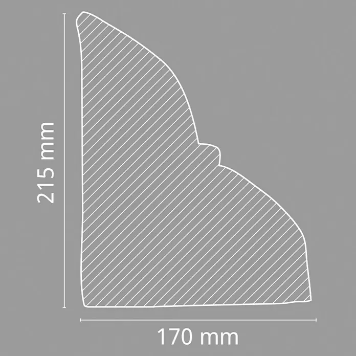 Dekoelement - Konsole, Dunkelbraun, 17,5 x 19 x 21,5 cm - Vorderansicht