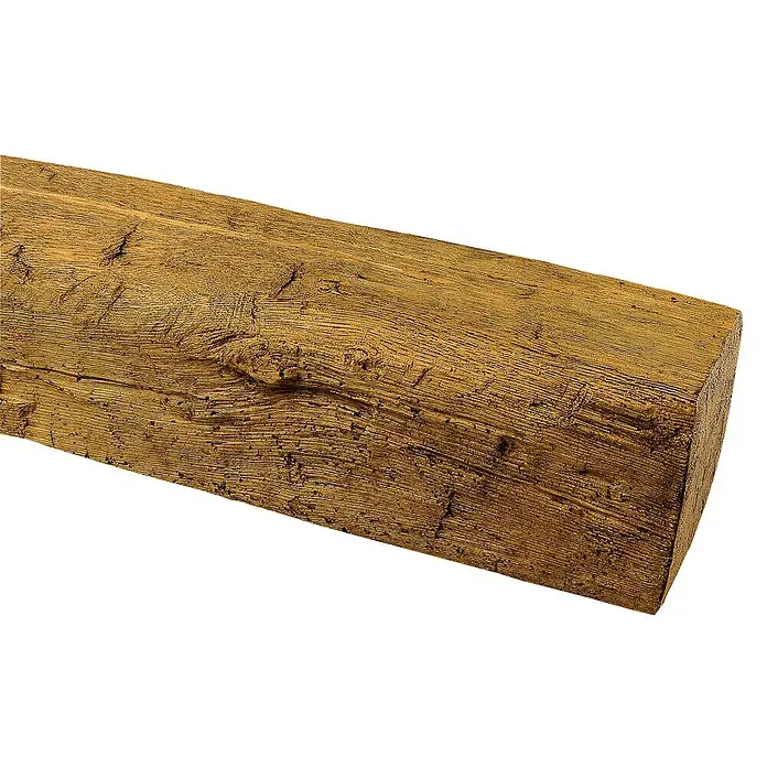 Dekobalken - Hellbraun, 200 x 9,5 x 6 cm, Polyurethan - Vorderansicht