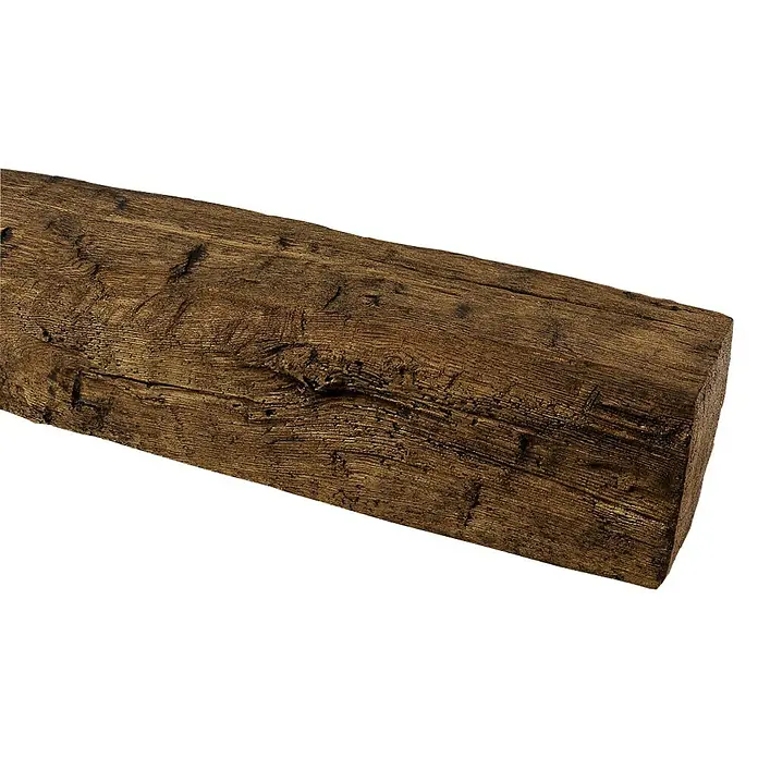 Dekobalken - Dunkelbraun, 200 x 9,5 x 6 cm, Polyurethan - Vorderansicht