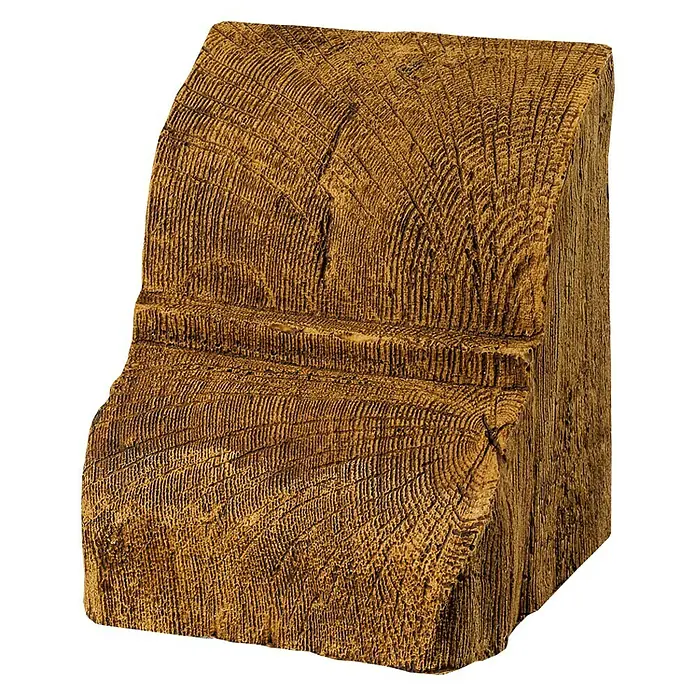 Dekoelement - Konsole, Hellbraun, 17,5 x 19 x 21,5 cm - Vorderansicht