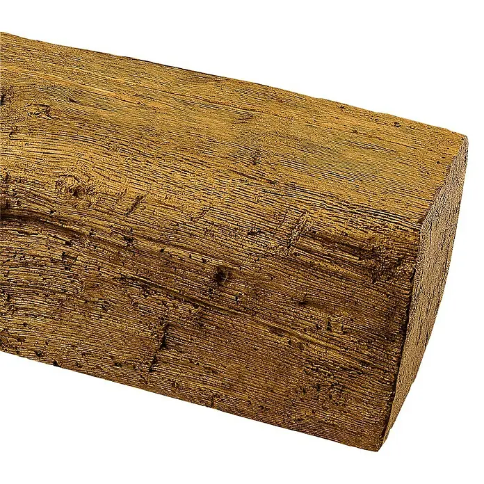 Dekobalken - Hellbraun, 200 x 13 x 11,5 cm, Polyurethan - Vorderansicht