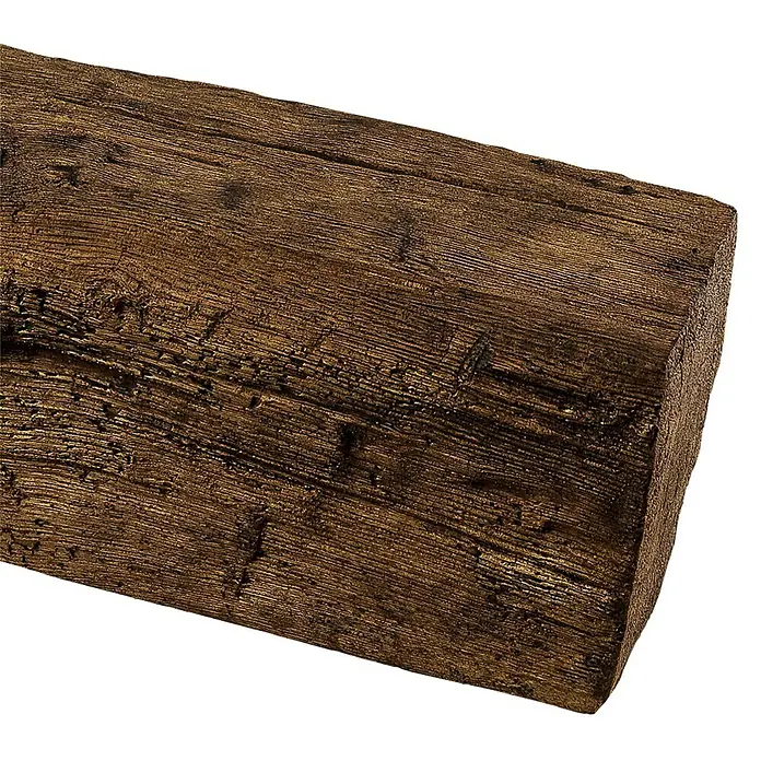 Dekobalken - Dunkelbraun, 200 x 13 x 11,5 cm, Polyurethan - Vorderansicht