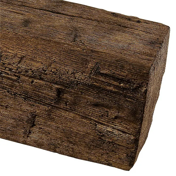 Dekobalken - Dunkelbraun, 200 x 19,5 x 12,5 cm, Polyurethan - Vorderansicht