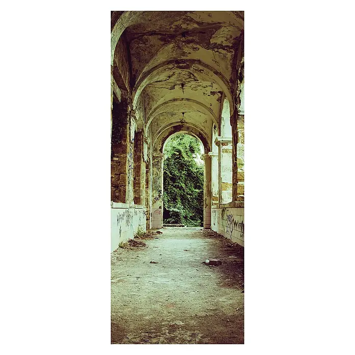 SanDesign Acryl-Verbundplatte - 100 x 250 cm, Lost Place Abbey - Vorderansicht