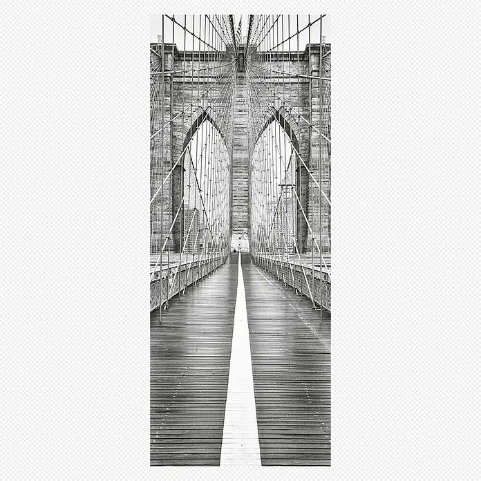 SanDesign Acryl-Verbundplatte - 100 x 250 cm, Brooklyn Bridge - Vorderansicht