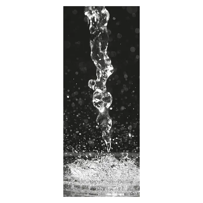 SanDesign Acryl-Verbundplatte - 100 x 250 cm, Waterdrops - Vorderansicht