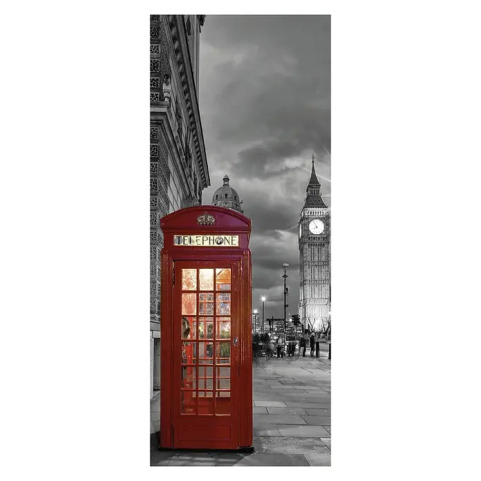 SanDesign Acryl-Verbundplatte - 100 x 250 cm, London Telephone - Vorderansicht