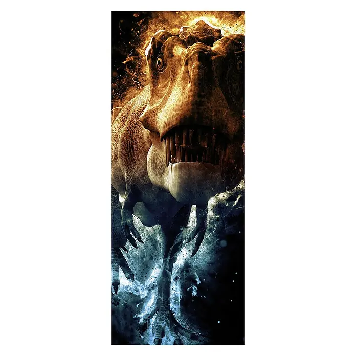 SanDesign Alu-Verbundplatte - 100 x 250 cm, Dino T-Rex - Vorderansicht