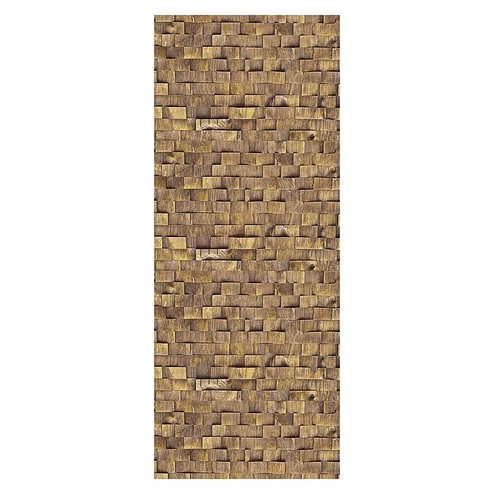 SanDesign Alu-Verbundplatte - 100 x 250 cm, Wooden Tiles - Vorderansicht