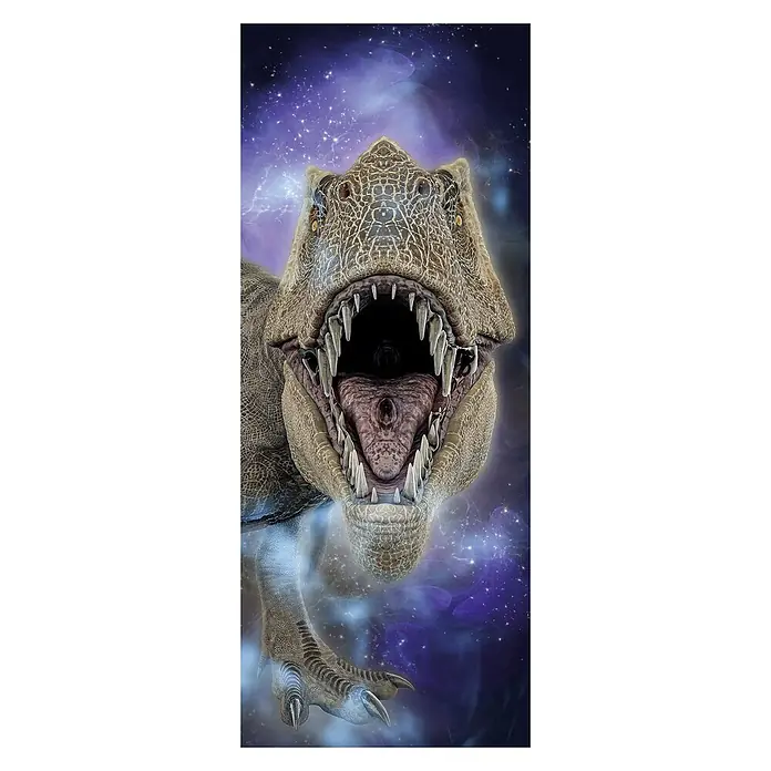 SanDesign Alu-Verbundplatte - 100 x 250 cm, Bad T-Rex - Vorderansicht