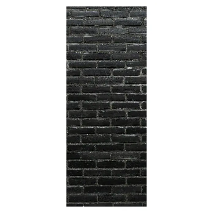 SanDesign Alu-Verbundplatte - 100 x 250 cm, Dark Brick Wall - Vorderansicht