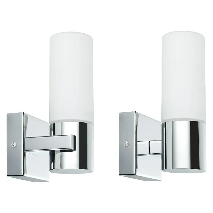 Paulmann Zidna svjetiljka - 20 W, D x Š x V: 10,5 x 8,5 x 19,5 cm, Krom, E14 - Pogled sprijeda