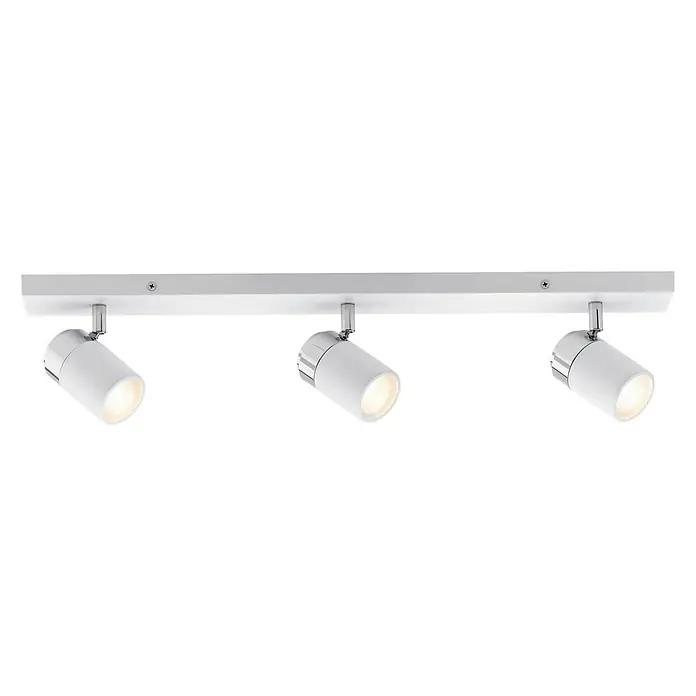 Paulmann Wandstrahler Zyli - 3 x 10 W, Weiß/Chrom, L x B x H: 7 x 60 x 11 cm, 3-flammig - Vorderansicht