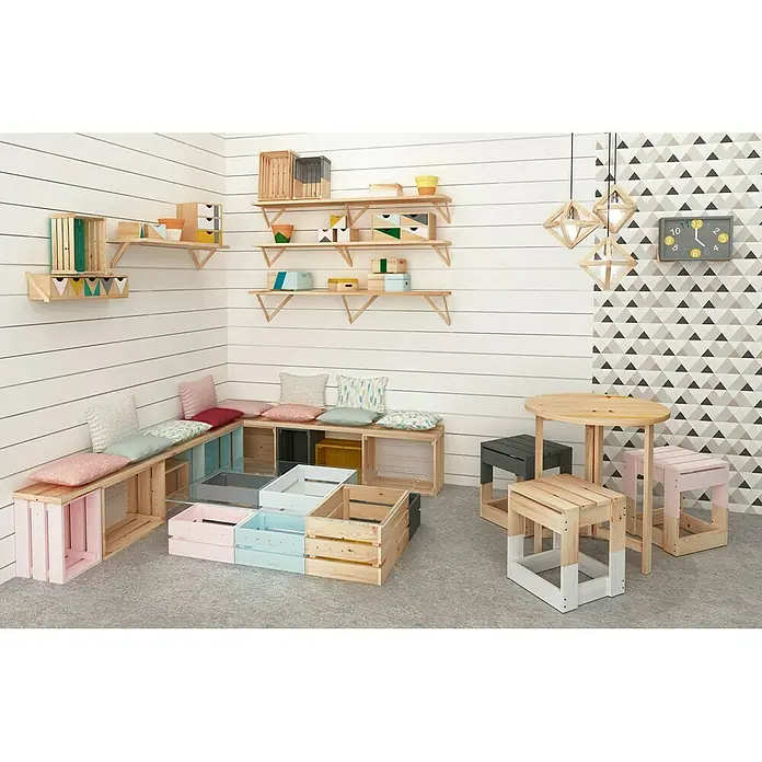 Astigarraga Triangle Estante flotante - L x An x Al: 60 x 25 x 2,2 cm, Madera de pino