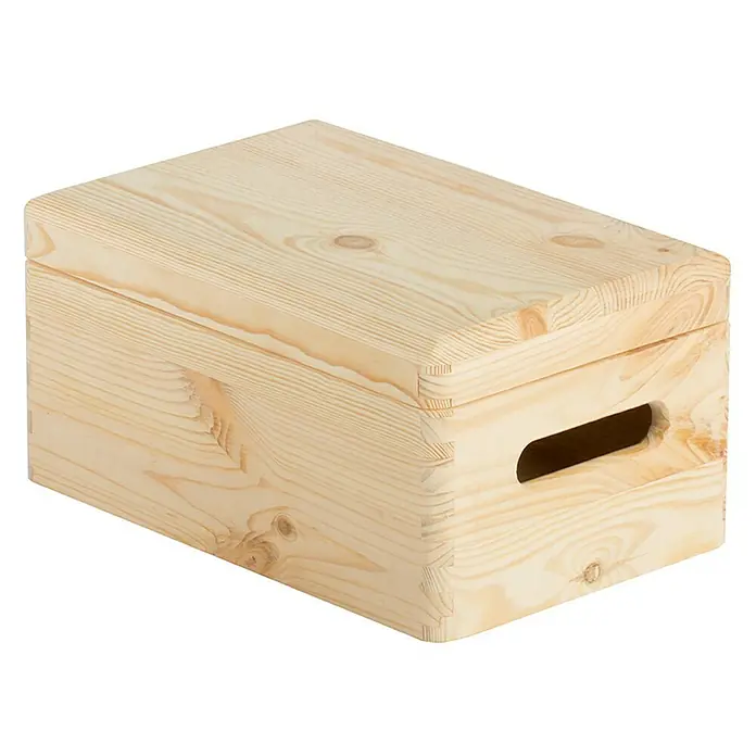 Astigarraga Caja con tapa - L x An x Al: 30 x 20 x 14 cm, Pino