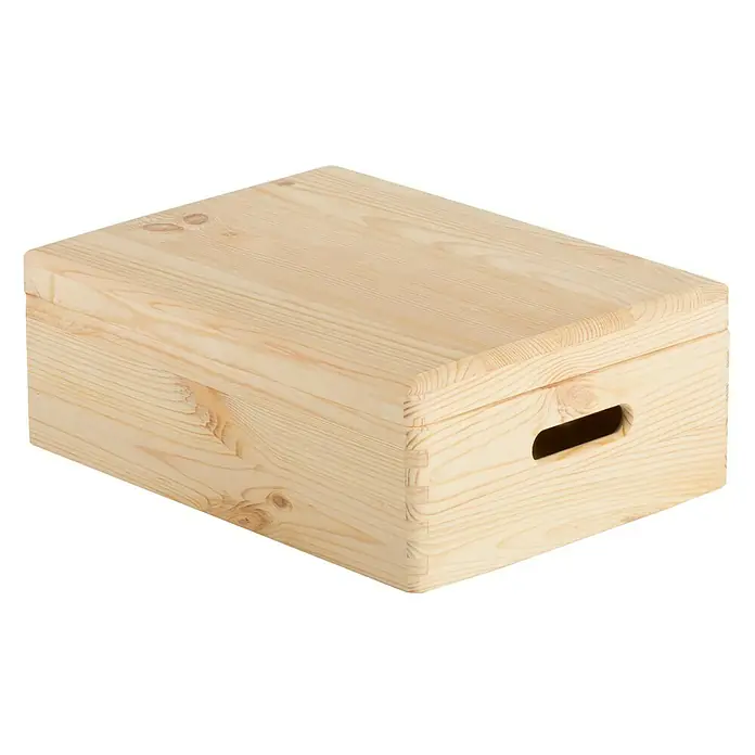 Astigarraga Caja con tapa - L x An x Al: 40 x 30 x 14 cm, Pino