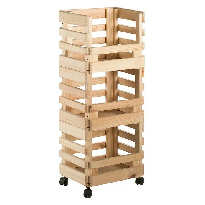 Astigarraga Evolution Carro de cocina - L x An x Al: 30 x 38 x 90 cm, Natural