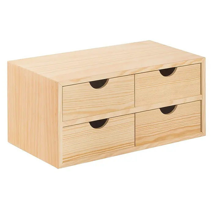 Astigarraga Caja con cajones Minibloc - L x An x Al: 20 x 40 x 18,5 cm, Número de cajones: 4 ud.