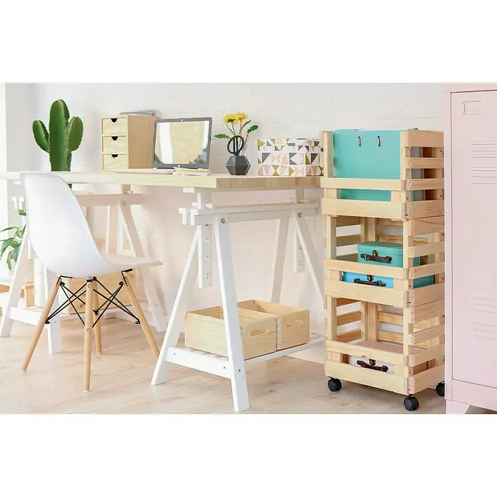 Astigarraga Evolution Carro de cocina - L x An x Al: 30 x 38 x 90 cm, Natural