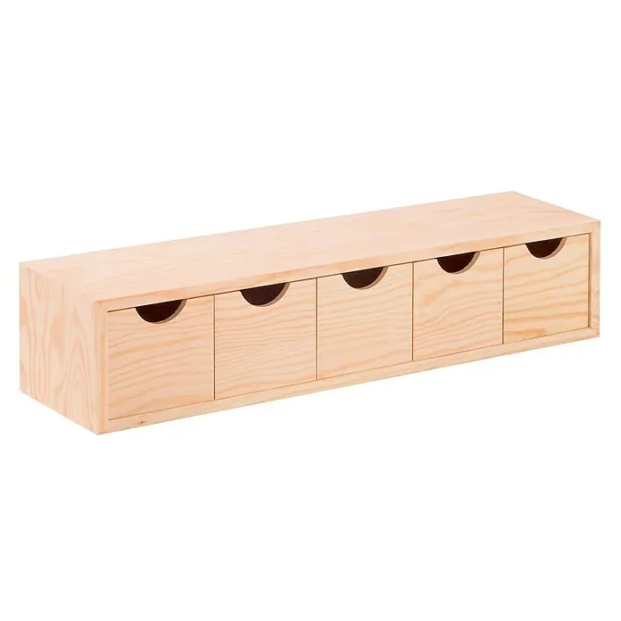 Astigarraga Caja con cajones Minibloc - L x An x Al: 13 x 57 x 12 cm, Número de cajones: 5 ud.