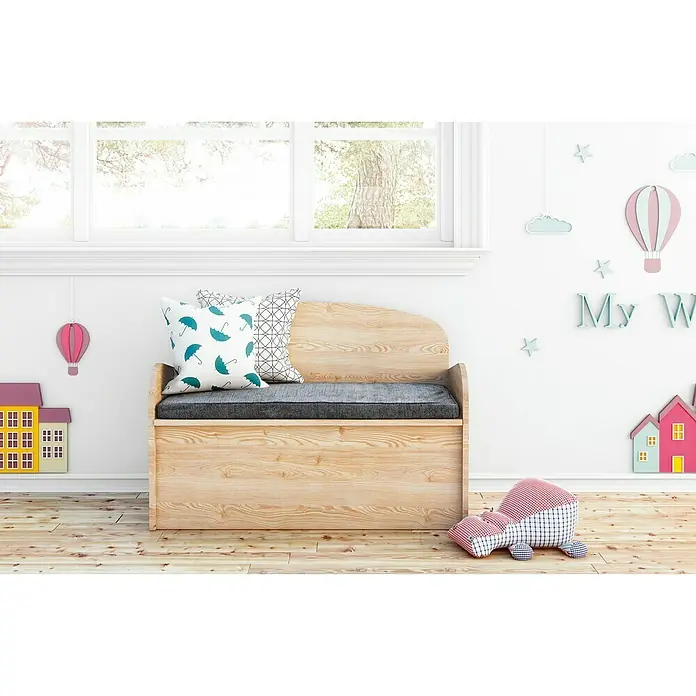 Astigarraga Arcón - L x An x Al: 38 x 90 x 62 cm, Madera, Natural