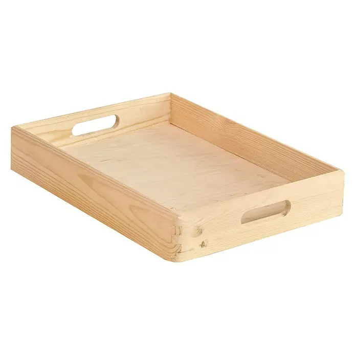 Astigarraga Caja de madera - L x An x Al: 40 x 30 x 7 cm, Natural