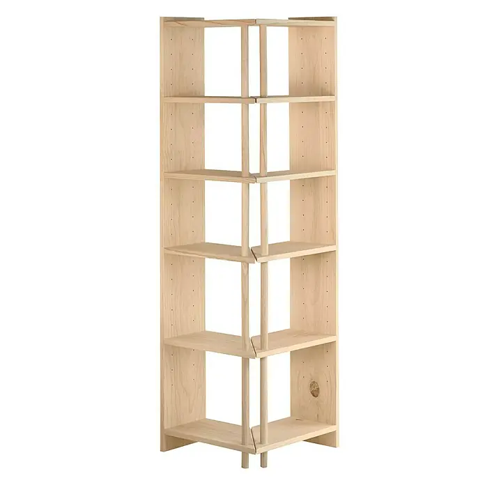 Astigarraga Gala Estantería de madera esquinera - An x Al: 50 x 184,7 cm, Madera, Natural