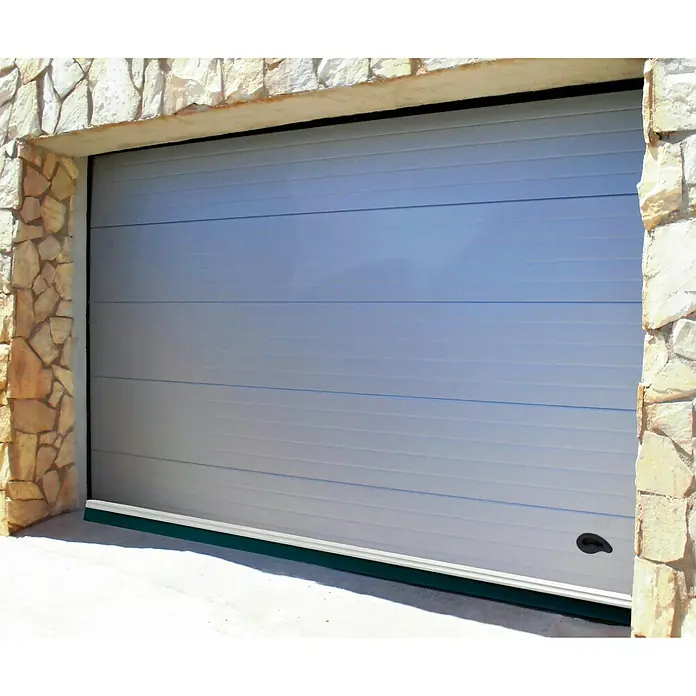 Burlete bajo puerta aluminio garaje caucho - Blanco, Largo: 250 cm, Suelos lisos