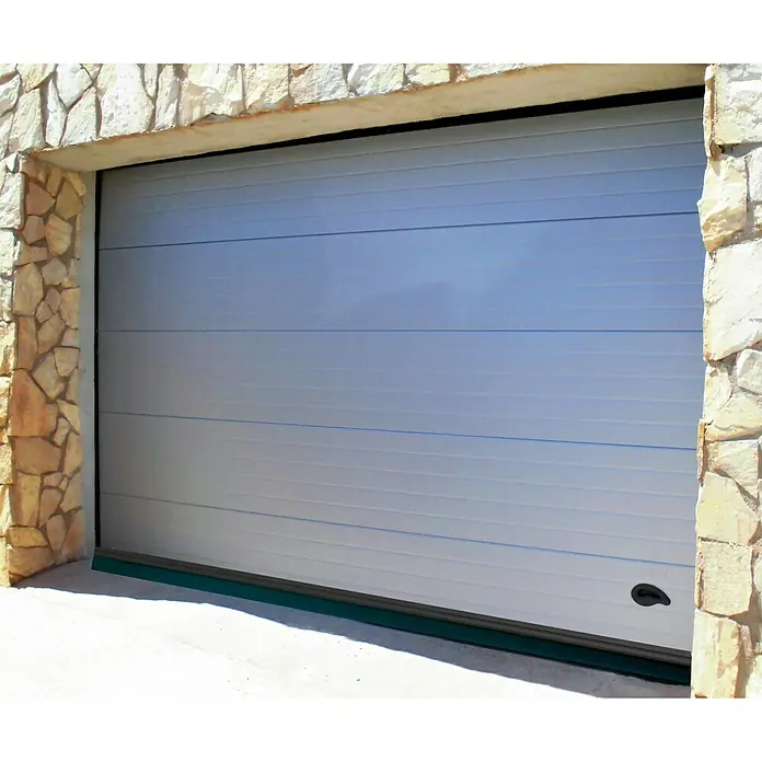 Burlete bajo puerta aluminio garaje caucho - Negro, Largo: 250 cm, Suelos lisos