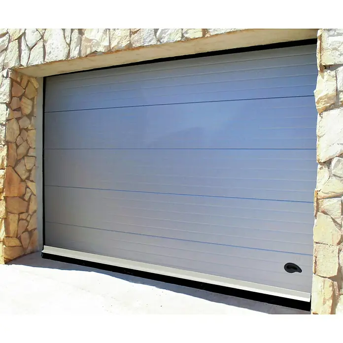 Burlete para puerta garaje Basic - Plata, Largo: 2,5 m, Suelos lisos