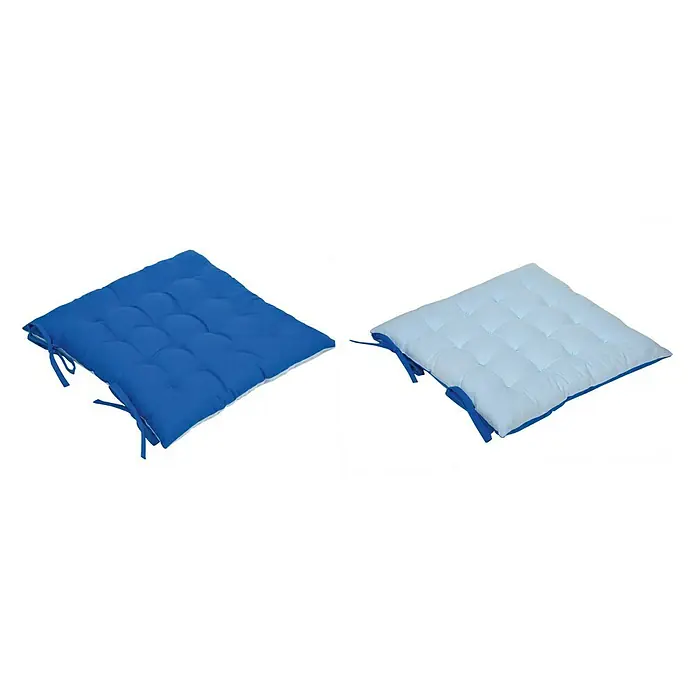 Cojín para silla Bicolor - Azul, 45 x 45 cm, 100% algodón