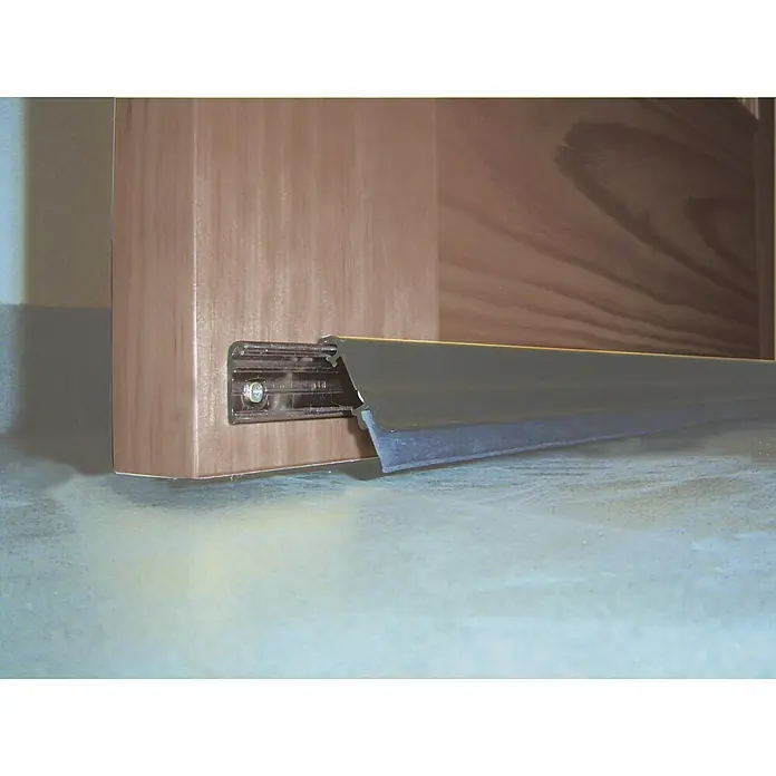 Burlete para puerta basculante aluminio bronce - Largo: 93 cm, Suelos lisos