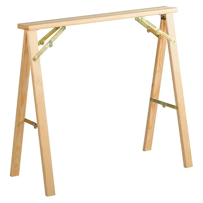 Astigarraga Holzklappbock Kipli - Tragkraft: 250 kg bei 2 Holzböcken, Höhe: 73,5 cm, Kiefer