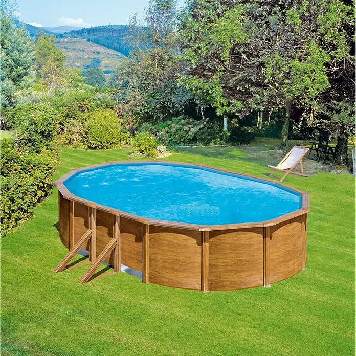 myPool Feeling Set za ovalni bazen - 500 x 300 x 132 cm, 17 m³, Drvo