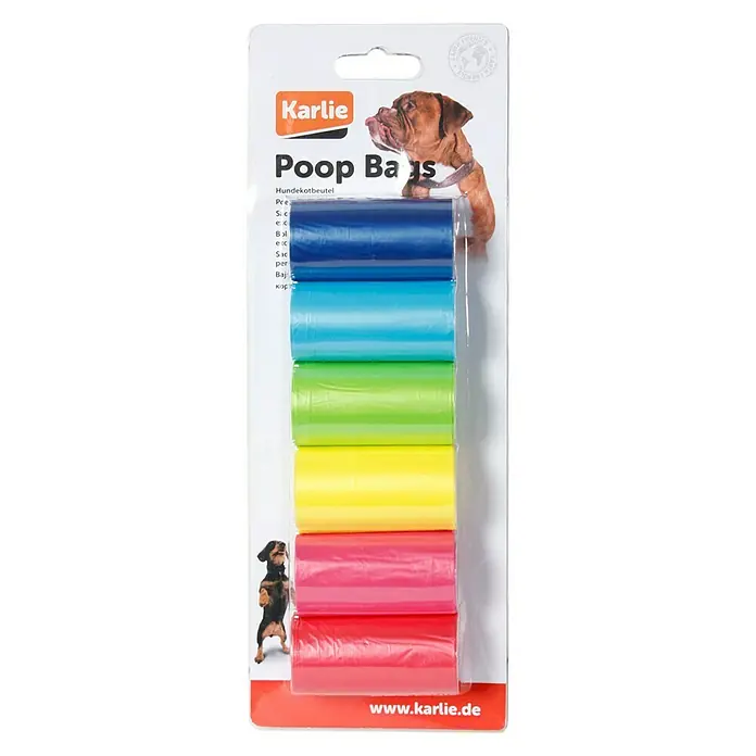 Karlie Bolsa de excrementos de perro Arco iris - Contenido: 6 x 20 Uds. - Vista frontal