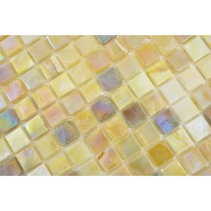 Mozaïektegel vierkant Mix GM MRY 556 - 31,7 x 31,7 cm, Zand, Glanzend - Close-up