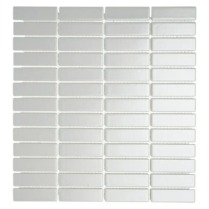 Mozaïektegel rechthoek Architecture ST 330 - 29,8 x 31,8 cm, Grijs, Glanzend - Vooraanzicht