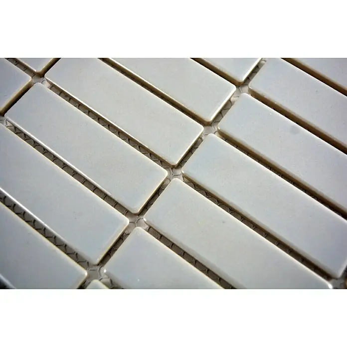 Mozaïektegel rechthoek Architecture ST 330 - 29,8 x 31,8 cm, Grijs, Glanzend - Close-up